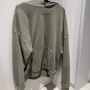 Olive green oversized hoodie; KSUBI
