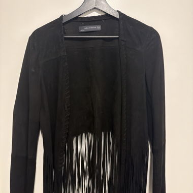 Giacca ZARA nera con frange