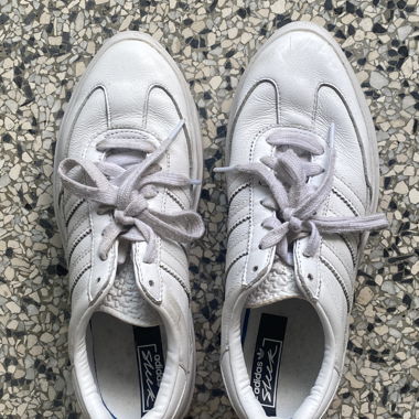 White Adidas Sleek Platform Sneakers