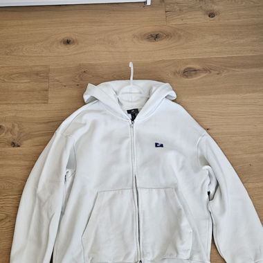 Felpa bianca con zip
