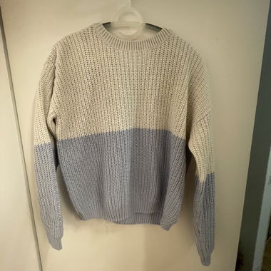 Maglione bicolore in maglia