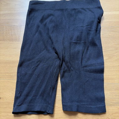 Black Ribbed Shorts