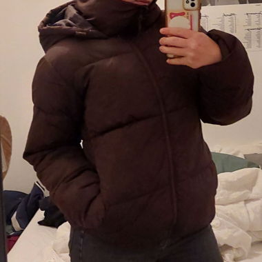 Brown down jacket