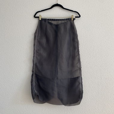 Jupe midi transparente Zara grise M