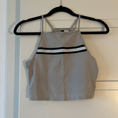 Crop top gris 