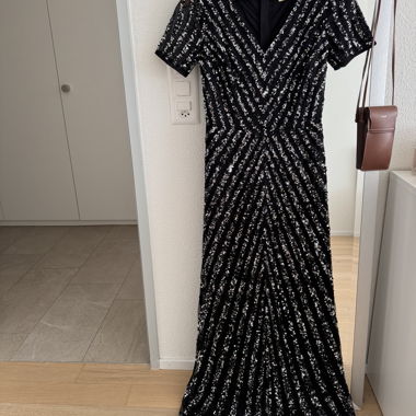Pailletten-Abendkleid schwarz