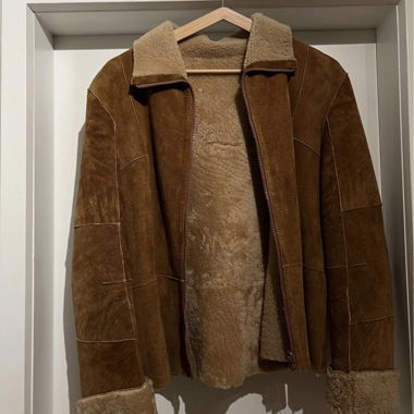 Veste en agneau et daim pour femme M/L