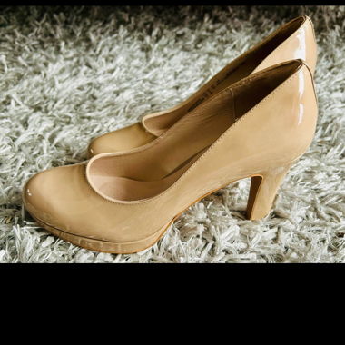 Beige Clarks Heels