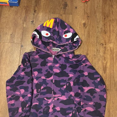 BAPE purple Zip Hoodie 