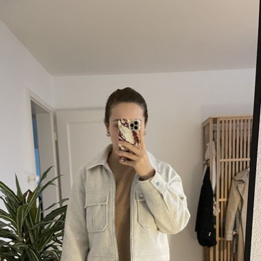 Zara cropped Übergangsjacke hellgrau