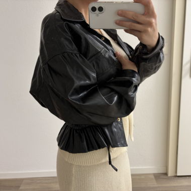 Black Faux Leather Jacket