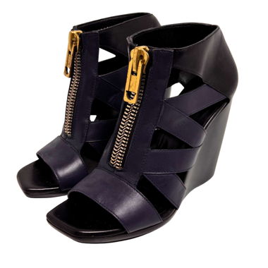 Zeppe Balenciaga in pelle nere Gr. 38