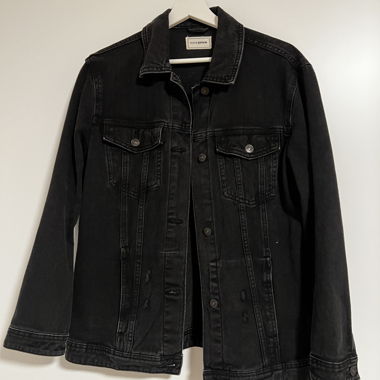 Veste en jean noire