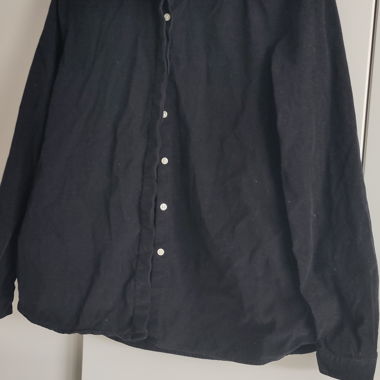 Camicia in velluto a coste nera