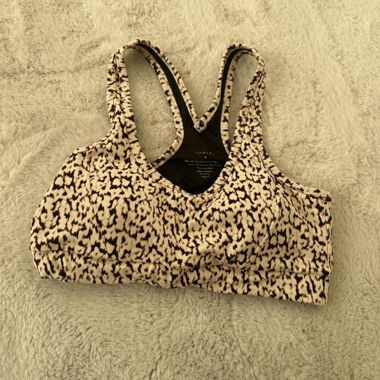 Soutien-gorge de sport à imprimé léopard Varley