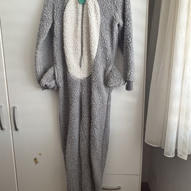 Grenouillère grise de licorne / onesie