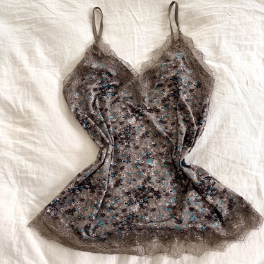 Rosemunde Copenhagen Floral Lace Trim Cami Top