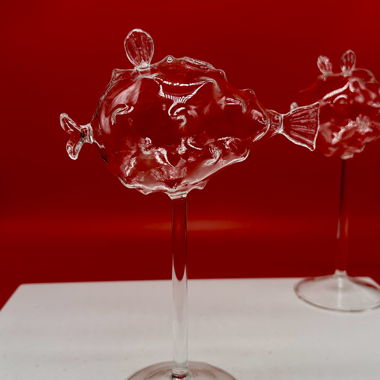 2 Exklusive Fisch-Cocktailgläser