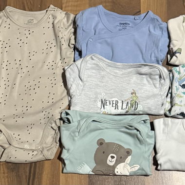 Pack of Long-Sleeve Baby Bodysuits 74cm