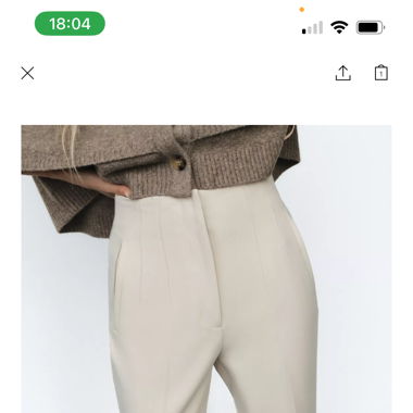 High-waist trouser light beige S 