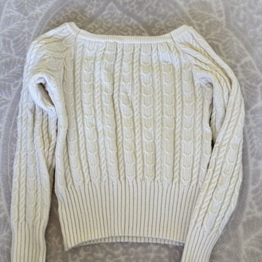 Pull en maille blanc