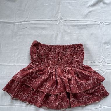 girly red-pink miniskirt