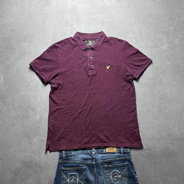 Polo vintage Lyle & Scott Bordeaux Taille L