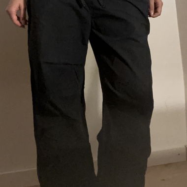 Pantalon parachute noir