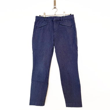 Chino bleu à rayures