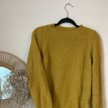 Pull jaune moutarde 