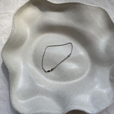 Silberfarbene Gliederkette Armband