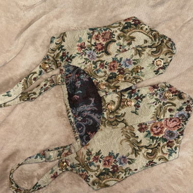 Corsetto in tessuto floreale