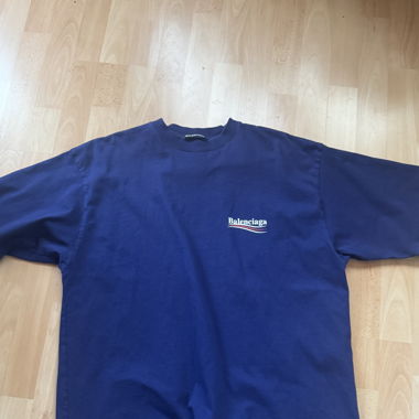 Balanciaga Tshirt political campaign blue 