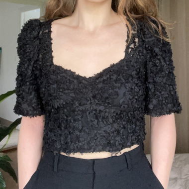 Top nero festivo ZARA