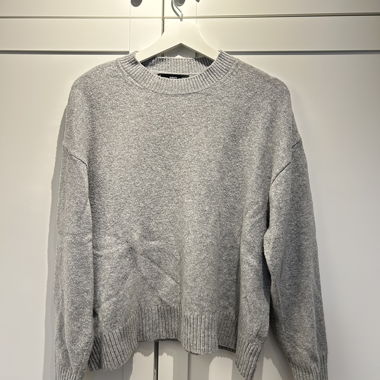 Mango Strickpullover Hellgrau
