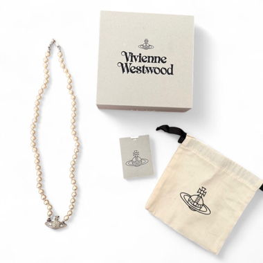 Vivienne Westwood Pearl & Silver Necklace 