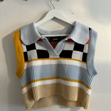CIDER – Top gilet in maglia con collo