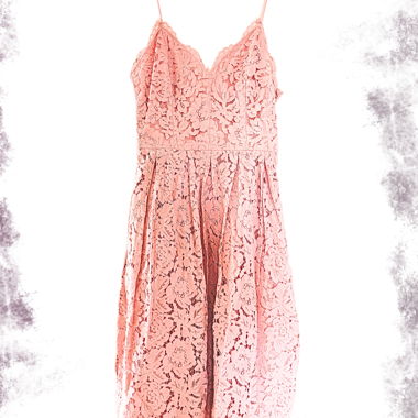 Robe en dentelle rose de New Look – taille 36
