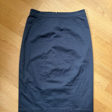Vintage ETRO Baumwoll-Stiftrock in Navy