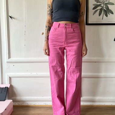High waisted pink Jeans