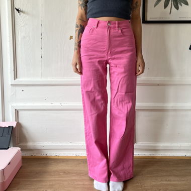 High waisted pink Jeans