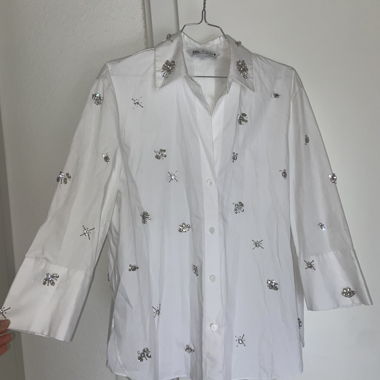 Chemise blanche Zara ornée