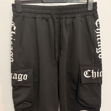Black Chicago Cargo Shorts