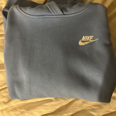 blue Nike sweater