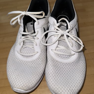 Nike white running shoes