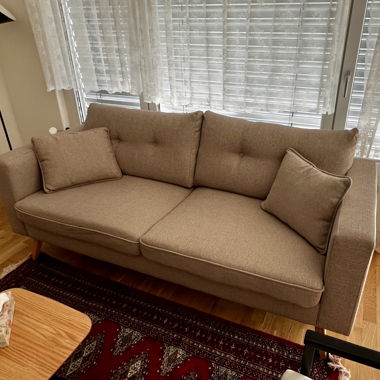 Vintage Designer 3-Seater Sofa in Scandinavian Style