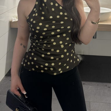 Top Halter a Pois
