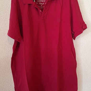 Esprit red polo shirt slim fit