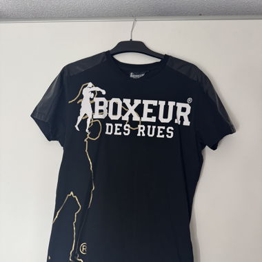 Boxeur Des Rues T-Shirt – Schwarz/Gold (Größe L)