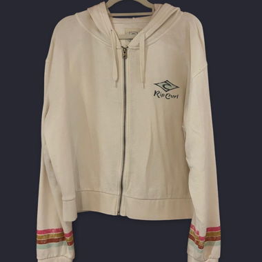 Felpa con zip Rip Curl crema #surf #skater